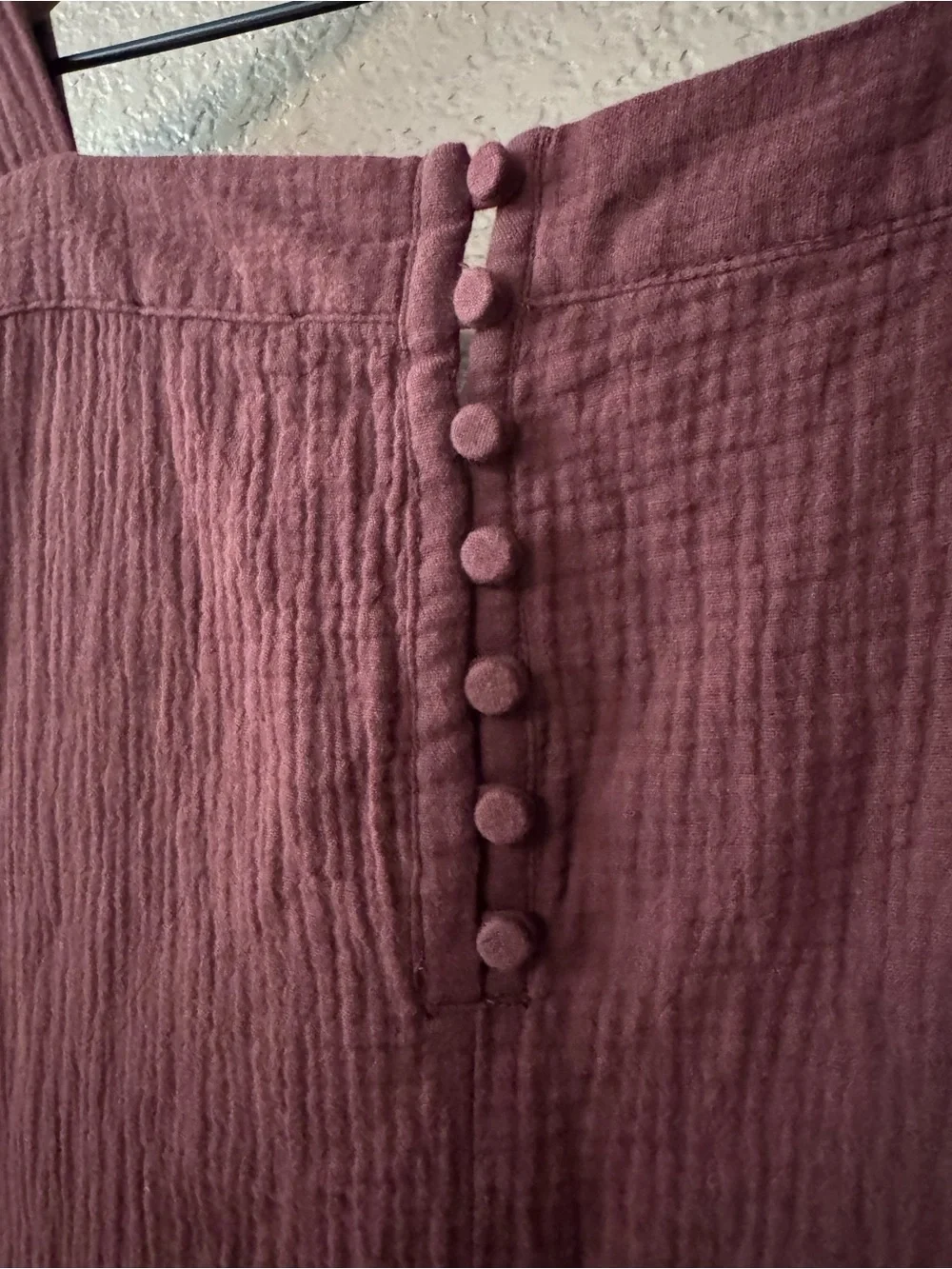 Madewell Plum Square-Neck Gauze Top - Picture 8 of 8